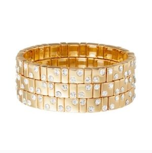 Roxanne Assoulin Twinkle Twinkle Bracelets in Gold Set Of 3